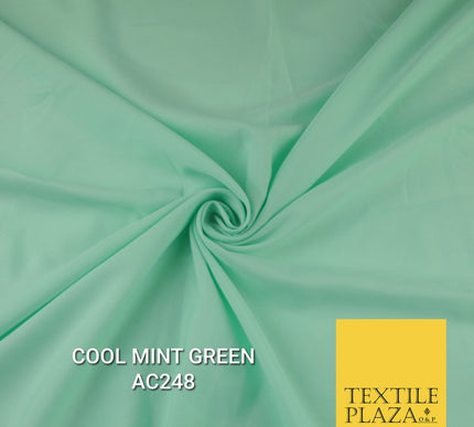 Plain Dyed Powder Crepe Soft Matt Lining Dress 100% Polyester Budget  Fabric 44"