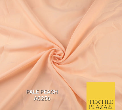 Plain Dyed Powder Crepe Soft Matt Lining Dress 100% Polyester Budget  Fabric 44"