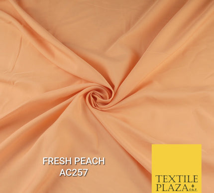 Plain Dyed Powder Crepe Soft Matt Lining Dress 100% Polyester Budget  Fabric 44"