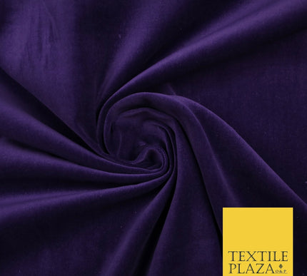 OVER 20 COLOURS- Plain 100% COTTON VELVET Fabric Non Stretch Material Craft 45"