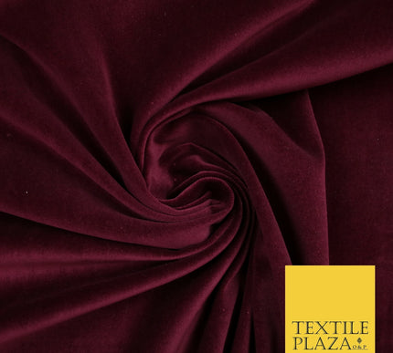OVER 20 COLOURS- Plain 100% COTTON VELVET Fabric Non Stretch Material Craft 45"