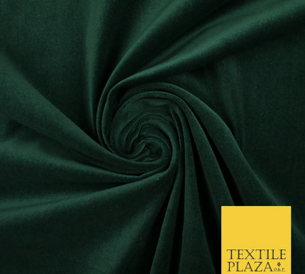 OVER 20 COLOURS- Plain 100% COTTON VELVET Fabric Non Stretch Material Craft 45"