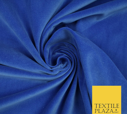 OVER 20 COLOURS- Plain 100% COTTON VELVET Fabric Non Stretch Material Craft 45"