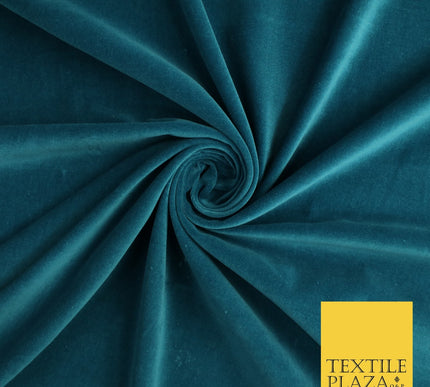 OVER 20 COLOURS- Plain 100% COTTON VELVET Fabric Non Stretch Material Craft 45"