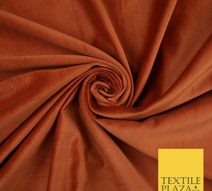 OVER 20 COLOURS- Plain 100% COTTON VELVET Fabric Non Stretch Material Craft 45"