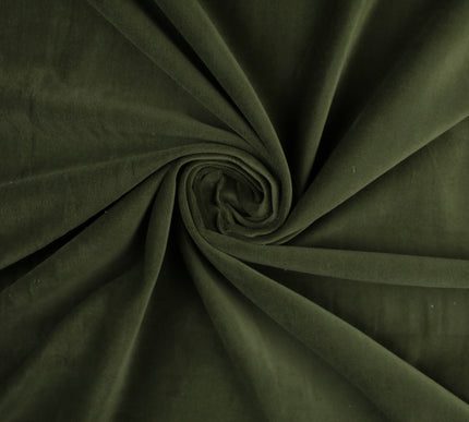 OVER 20 COLOURS- Plain 100% COTTON VELVET Fabric Non Stretch Material Craft 45"