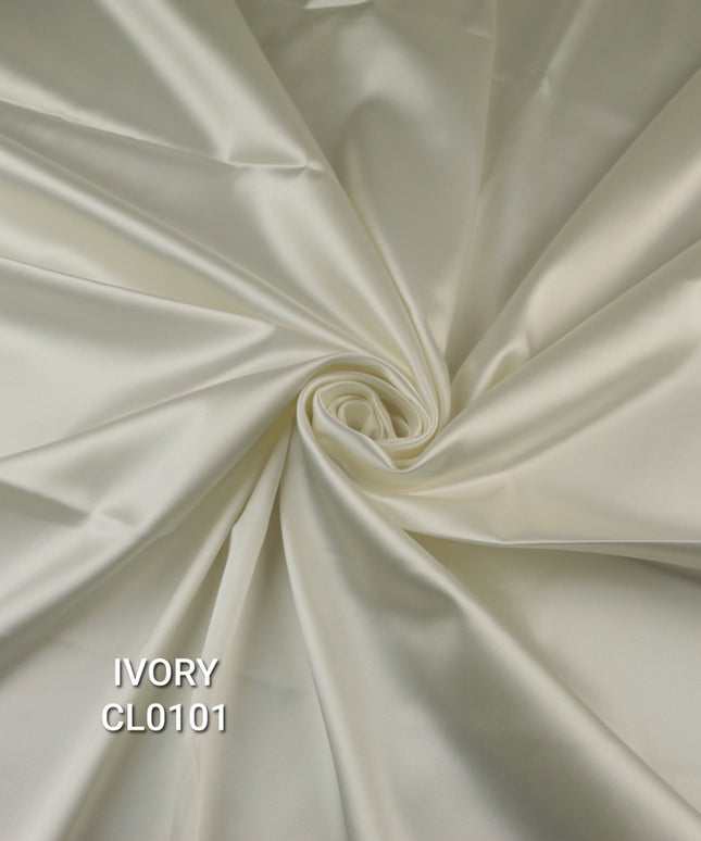 35 COLOURS Luxury Plain Stretch Dull Matt Duchess Bridal Satin Fabric Dress 56"