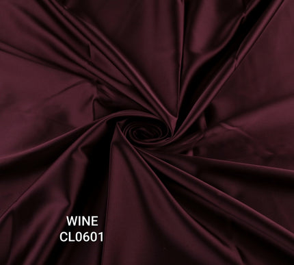 35 COLOURS Luxury Plain Stretch Dull Matt Duchess Bridal Satin Fabric Dress 56"