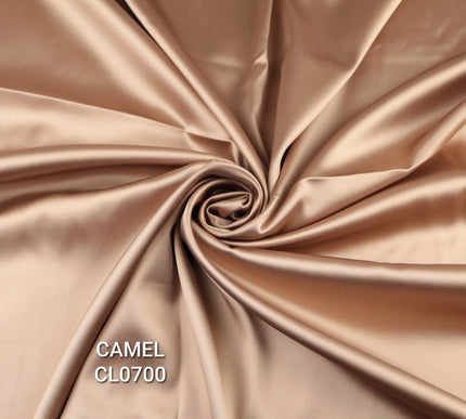 35 COLOURS Luxury Plain Stretch Dull Matt Duchess Bridal Satin Fabric Dress 56"