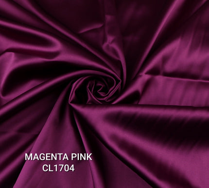 35 COLOURS Luxury Plain Stretch Dull Matt Duchess Bridal Satin Fabric Dress 56"