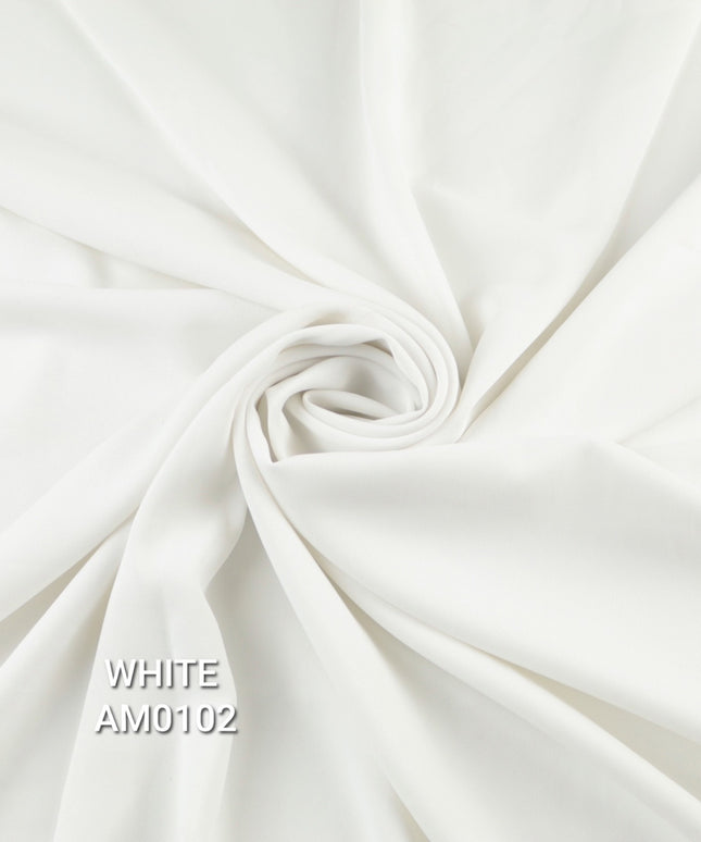 Premium Plain Solid Crepe Silky Fabric Material Dress Bridal 58"