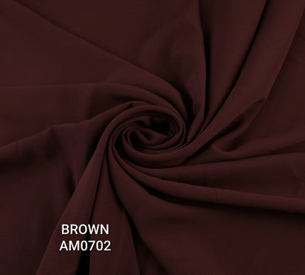 Premium Plain Solid Crepe Silky Fabric Material Dress Bridal 58"