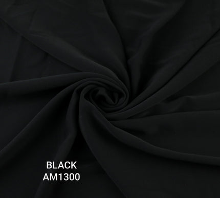 Premium Plain Solid Crepe Silky Fabric Material Dress Bridal 58"