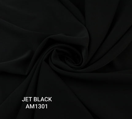 Premium Plain Solid Crepe Silky Fabric Material Dress Bridal 58"