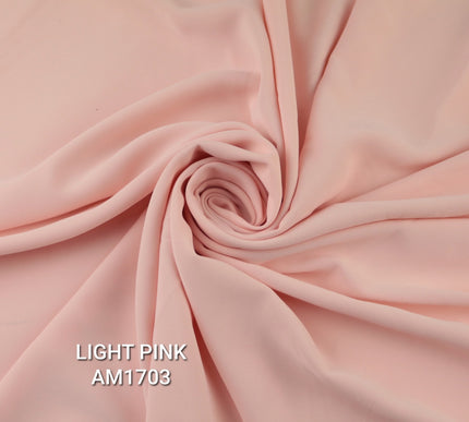 Premium Plain Solid Crepe Silky Fabric Material Dress Bridal 58"