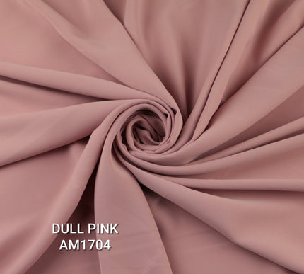 Premium Plain Solid Crepe Silky Fabric Material Dress Bridal 58"