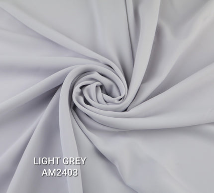 Premium Plain Solid Crepe Silky Fabric Material Dress Bridal 58"