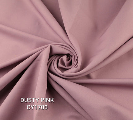 16 COLOURS -  Premium Soft Stretch Twill Crepe Dress Fabric Material Drape Trousers 58"