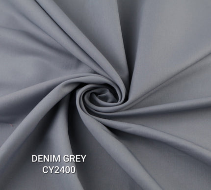 16 COLOURS -  Premium Soft Stretch Twill Crepe Dress Fabric Material Drape Trousers 58"