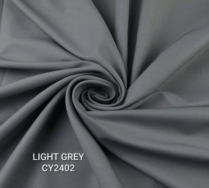 16 COLOURS -  Premium Soft Stretch Twill Crepe Dress Fabric Material Drape Trousers 58"