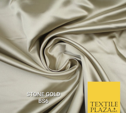 30 COLOURS Luxury Plain Smooth Matt Duchess Bridal Satin Fabric Dress 58"
