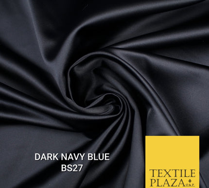 30 COLOURS Luxury Plain Smooth Matt Duchess Bridal Satin Fabric Dress 58"