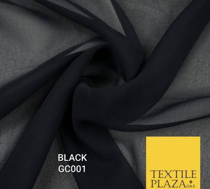 Premium Plain Dyed Georgette Chiffon Sheer Dress Drape Fabric SAMPLE ONLY