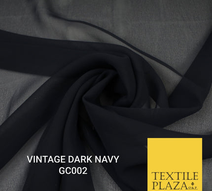 Premium Plain Dyed Georgette Chiffon Sheer Dress Drape Fabric SAMPLE ONLY