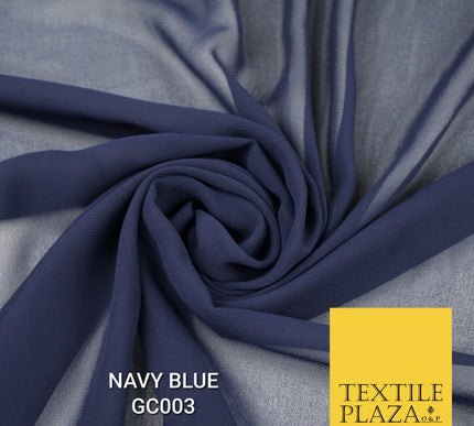 Premium Plain Dyed Georgette Chiffon Sheer Dress Drape Fabric SAMPLE ONLY