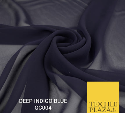 Premium Plain Dyed Georgette Chiffon Sheer Dress Drape Fabric SAMPLE ONLY