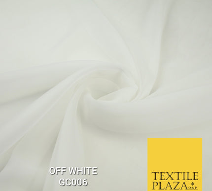 Premium Plain Dyed Georgette Chiffon Sheer Dress Drape Fabric SAMPLE ONLY