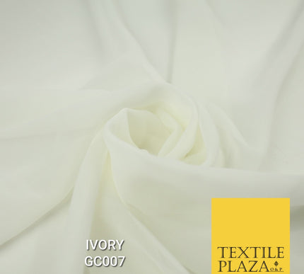 Premium Plain Dyed Georgette Chiffon Sheer Dress Drape Fabric SAMPLE ONLY