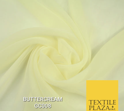 Premium Plain Dyed Georgette Chiffon Sheer Dress Drape Fabric SAMPLE ONLY