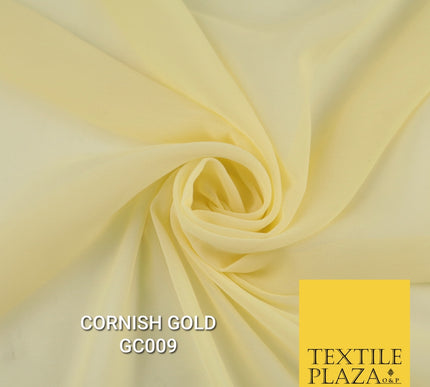 Premium Plain Dyed Georgette Chiffon Sheer Dress Drape Fabric SAMPLE ONLY