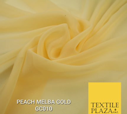 Premium Plain Dyed Georgette Chiffon Sheer Dress Drape Fabric SAMPLE ONLY