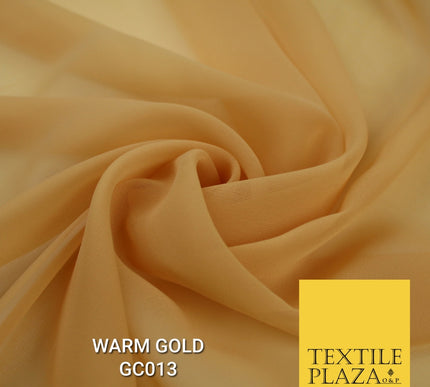 Premium Plain Dyed Georgette Chiffon Sheer Dress Drape Fabric SAMPLE ONLY