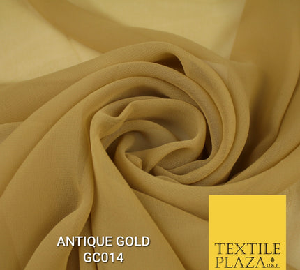 Premium Plain Dyed Georgette Chiffon Sheer Dress Drape Fabric SAMPLE ONLY