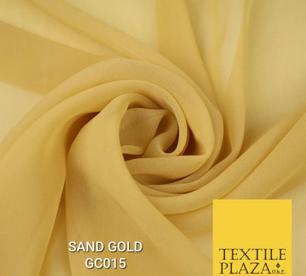 Premium Plain Dyed Georgette Chiffon Sheer Dress Drape Fabric SAMPLE ONLY