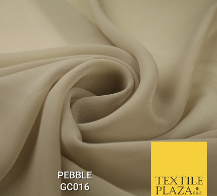 Premium Plain Dyed Georgette Chiffon Sheer Dress Drape Fabric SAMPLE ONLY