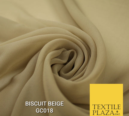Premium Plain Dyed Georgette Chiffon Sheer Dress Drape Fabric SAMPLE ONLY