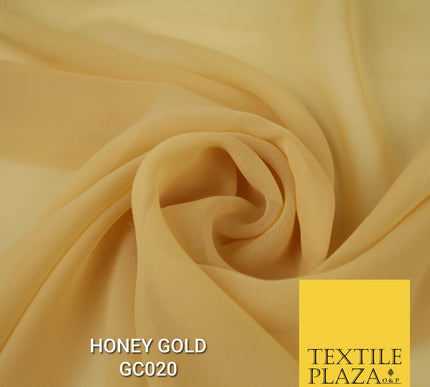 Premium Plain Dyed Georgette Chiffon Sheer Dress Drape Fabric SAMPLE ONLY
