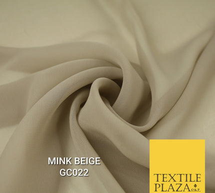 Premium Plain Dyed Georgette Chiffon Sheer Dress Drape Fabric SAMPLE ONLY