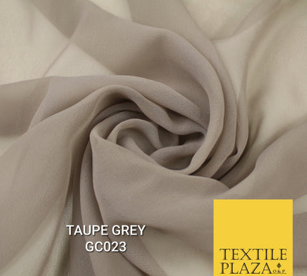 Premium Plain Dyed Georgette Chiffon Sheer Dress Drape Fabric SAMPLE ONLY