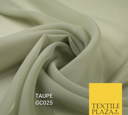 Premium Plain Dyed Georgette Chiffon Sheer Dress Drape Fabric SAMPLE ONLY