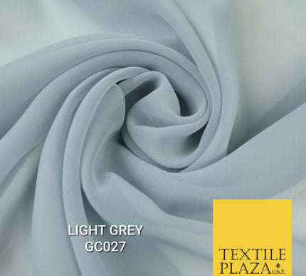 Premium Plain Dyed Georgette Chiffon Sheer Dress Drape Fabric SAMPLE ONLY