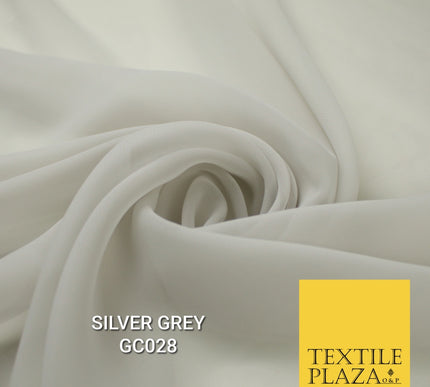 Premium Plain Dyed Georgette Chiffon Sheer Dress Drape Fabric SAMPLE ONLY