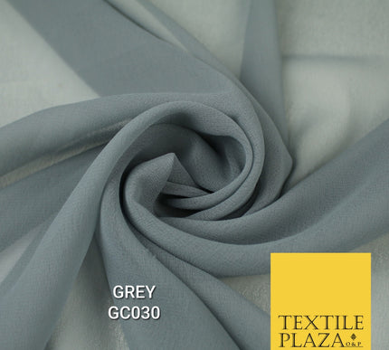 Premium Plain Dyed Georgette Chiffon Sheer Dress Drape Fabric SAMPLE ONLY