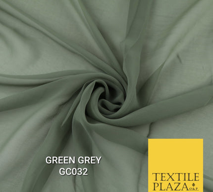 Premium Plain Dyed Georgette Chiffon Sheer Dress Drape Fabric SAMPLE ONLY