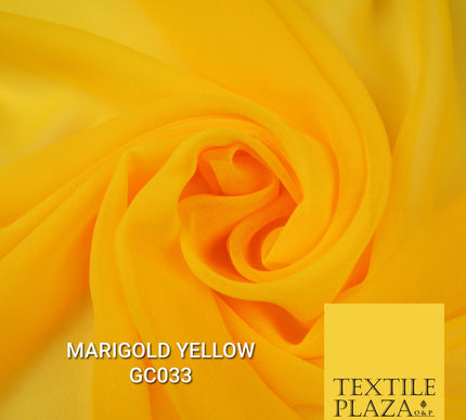 Premium Plain Dyed Georgette Chiffon Sheer Dress Drape Fabric SAMPLE ONLY