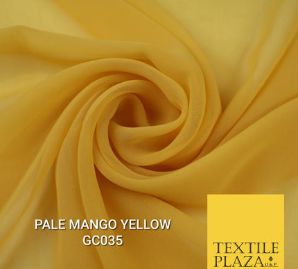 Premium Plain Dyed Georgette Chiffon Sheer Dress Drape Fabric SAMPLE ONLY